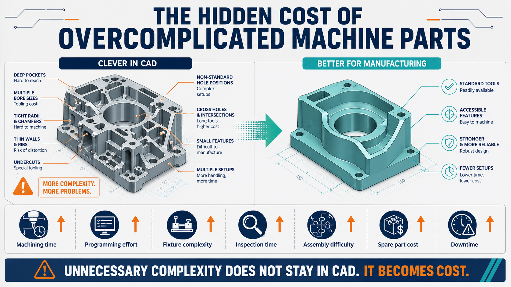 Hidden cost of overcomplicated machine parts